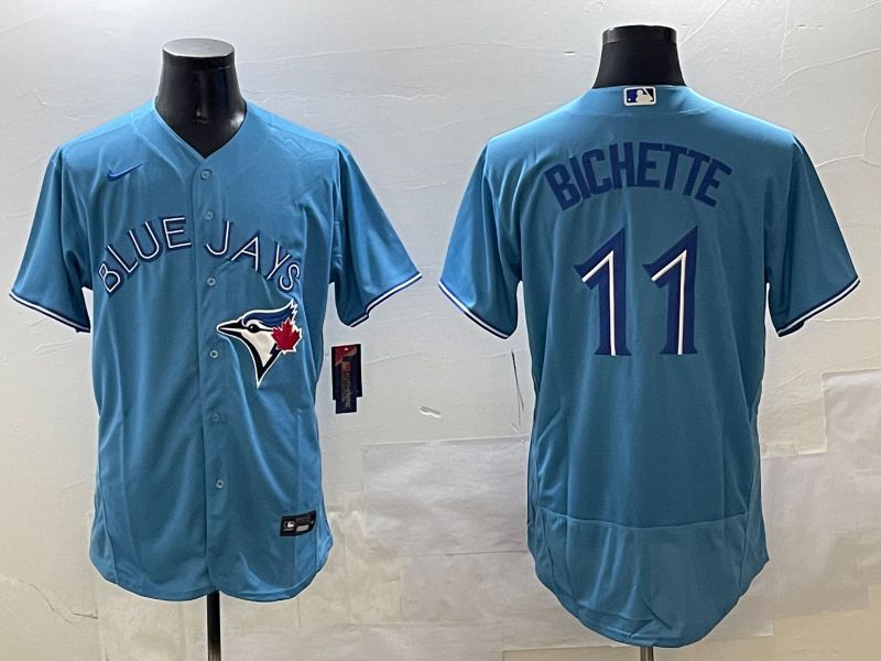 Men Toronto Blue Jays #11 Bichette Light Blue Elite 2025 Nike MLB Jersey style 1->toronto blue jays->MLB Jersey
